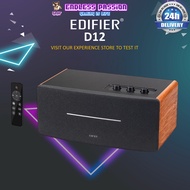 Edifier D12 Tabletop Speaker - Integrated Desktop Stereo Bluetooth Speaker - Wireless Computer Speak