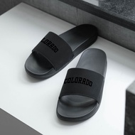 COLORADO black and white sandals with cross straps, anti-slip soft sole, basic style - CTICE T23