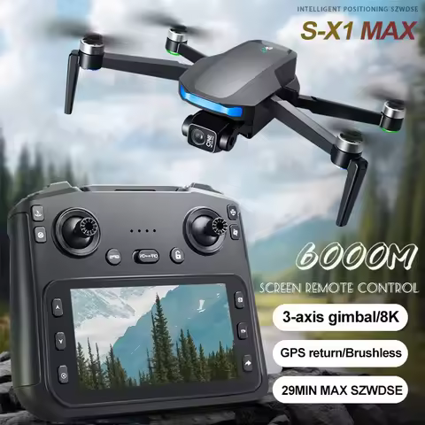 New S-X1 GPS Drone Professional 8K Camera 3-axis gimbal Aerial FPV Brushless 5G Relay Image Transmis