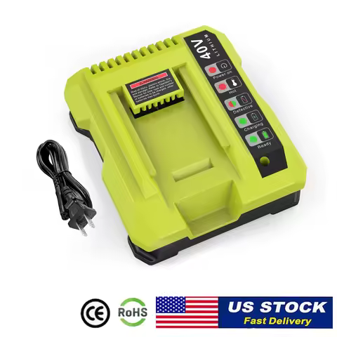 OP401 40V Battery Charger Compatible with Ryobi 40V Li-Ion Batteries OP4015 OP4026 OP4026A OP4030 OP