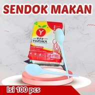 [100 pieces] Yuzuka Plastic Tablespoons White Plastic Tablespoons Tablespoons White Spoons