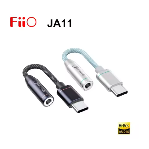 FIIO JadeAudio JA11 USB Type C to 3.5mm Earphone/Headphone Adapter Cable USB C to 3.5 Audio Aux Cabl