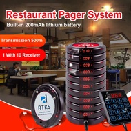 Wireless Calling System Restaurant Mesin Antrian 10 Pager