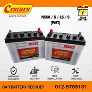 [ Installation Provided ] NS60 | NS60S | NS60LS | NS60R | B24R | B24L ] Century Hybrid WET | Car battery | toyota honda