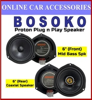 Bosoko Proton Plug n Play Front & Rear OEM Speaker For Proton Saga BLM FLX Exora Preve Persona Iriz 