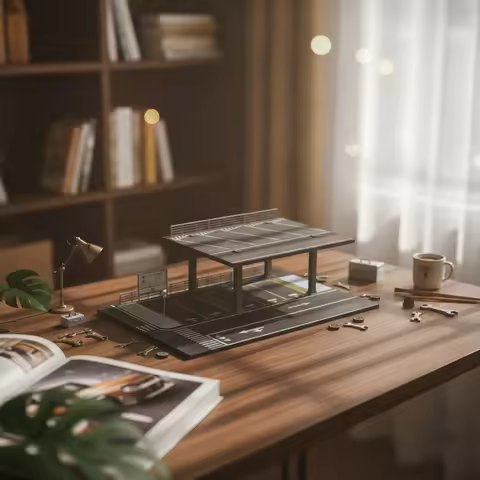 Roadway Base Model Steel Frame Parking Garage 1 64 Scale Assembled Structure for Desk Miniature Disp