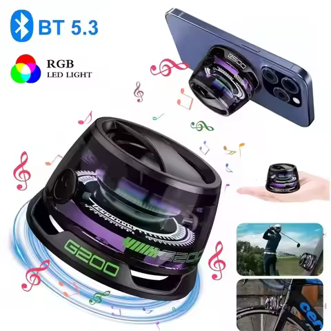 Bluetooth 5.3 Speaker Mini Speaker Portable Magnetic Speaker Multifunctional RGB Speaker for PC Macb