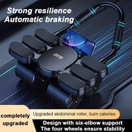 4-Wheel Abdominal Exercise Wheel | Auto Rebound | Stomach Slimming Tool & Six Pack | For Home Gym | 