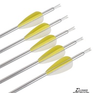 ELONG 6PCS 1416 ALUMINUM ARROWS SILVER-SHAFT WITH PLASTIC VANES 1.75” SANGAT SESUAI UNTUK PERTANDING