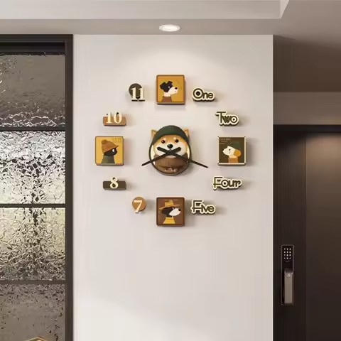 Vintage Clock For Wall Nixie Tube Clock Watch Wall Decorations Living Room Luxury Interior Antiques 