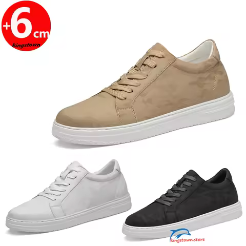 Sneakers Man Elevator Shoes Height Increase Insoles 6CM Sports Lift Plus Size 35-47