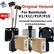 OEM 2 / For Bambu Lab X1/P1 Series Hotend Kit Hardened Steel Nozzle 0.2/0.4/0.6/0.8 Bambulab X1c X