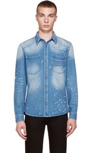 givenchy denim shirt jacket 牛仔外套 恤衫 off white yeezy
