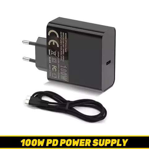 65W/100W Charger PD Power Supply TYPE-C Cable for HS-02 Electric Soldering Iron and HS01/TS101 Solde