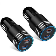 60W Dual PD Car Charger PD+PD Fast Charge 40W Car Charger 60W Dual TYPE-C Port Car Charger