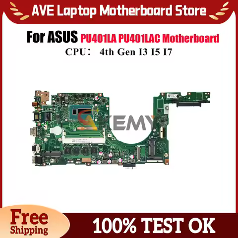PU401LA Laptop Motherboard For ASUS VivoBook PU401LAC PU401LA PU401L Notebook Mainboard With I3 I5 I
