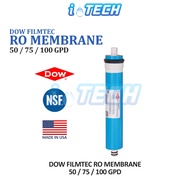 (USA) DOW FILMTEC Genuine RO Membrane 50 / 75 / 100 GPD Reverse Osmosis Membrane Water Filter Replac