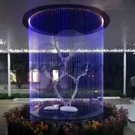 New

 304 stainless steel waterfall rain outdoor landscape fountain curtain wall water screen