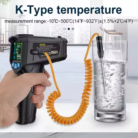 Digital Infrared Thermometer Laser Temperature -50 to 800 Degree Meter Non-contact Pyrometer Hygrome