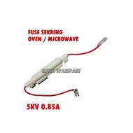 FUSE SEKRING oven microwave Holder fuse sekring 5kv 0.85A Tegangan tinggi untuk microwave