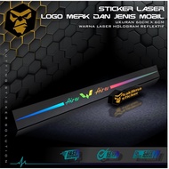 Car Laser Sticker. Laser Logo Sticker for Wuling Car Brand and Type. Air Ev, Almaz, Confero, Cortez.