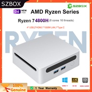 SZBOX S48คอมพิวเตอร์ขนาดเล็ก AMD Ryzen 7 4800H คอมพิวเตอร์ขนาดเล็ก DDR4 3200MHz 16GB PCIe4.0 NVMe WIFI6 SSD คีย์บอร์ดเกมตั้งโต๊ะ BT5.2