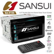 SANSUI SA-5100 6.2" WVGA Double DIN Anti-Glared Glass Touch Screen CD/VCD/DVD/USB/AUX-IN/Bluetooth C