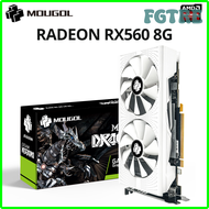 FGTRE MOUGOL RX560XT AMD Radeon แบบใหม่ทั้งหมด8GB การ์ดจอ14NM GDDR5กล่องใส่เกมการ์ดหน่วยความจำ PCIE3