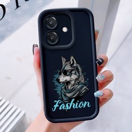 Case For OPPO A3 4G A3 Pro 5G A3X 4G A3X 5G A40 A60 5G Phone Fashion Wolf Three-Color Silicone Shock
