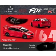Champion Diecast 1/64 Honda Civic FD2 Mugen RR - Red