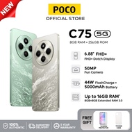 🔥POCO C75 5G Smartphone | 8GB RAM 256GB ROM | 6.88 Inch 120Hz Display | 5160mAh Battery | NFC | Andr