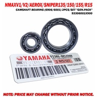 NMAXV1/V2/AEROX/SNIPER135/150/155/R15 CAMSHAFT BEARING (6906/6001) 2PCS/SET "GEN.PACK" 93306001X900
