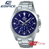 Casio Edifice นาฬิกาข้อมือผู้ชาย สายสแตนเลส รุ่น EFV-630D-2AVUDF (สีเงิน / หน้าปัดสีน้ำเงิน)