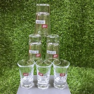 Set of 6 premium 35ml wine cups, thick, easy-to-use high-quality glass wine cups