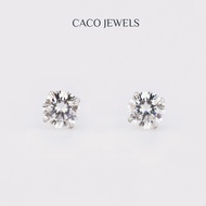 CACO Certified Premium Moissanite Diamond Earrings on 925 Sterling Silver "Clarity (Earring Stud)" (