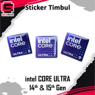 Embossed Emblem Sticker intel Core Ultra 5 7 9 Gen 14 Gen 15