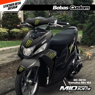 DC 0610 Sticker Decal Fullbody Motor Yamaha MIO M3 Desain Simpel Monster Grafis Bebas Custom