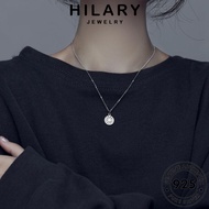 HILARY JEWELRY Chain Necklace For Simple 925 Perempuan Leher Original Women Rantai Silver Sterling Pendant 純銀項鏈 Korean Accessories Perak Smiley Face N1026