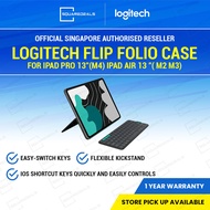 Logitech Flip Folio Keyboard Case for ipad Pro 13 inch (M4 M5) ipad Air 13 Inch ( M2 M3) Graphite
