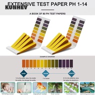 KUNHEV 80 Strips/pack Litmus Tester Paper, with Control Card Indicator Paper Professional PH Test St