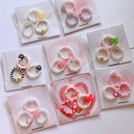 [Ring set] Bead Ring set of 3 pcs