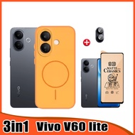 3in1 Vivo V60 Lite Thin Matte Phone Case for Vivo Y20 Y12S Y12A Y21 Y02S Y16 Y02T Y11 Y12 Y15 Y17 Y9