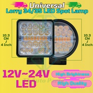Lampu Limpah Berkelip 12V-24V Cahaya LED 5 Mode Universal Spotlight Lamp (Putih/Kuning) Lori Treler 