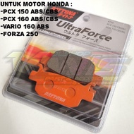 Daytona Ultra Force Lapinus Fiber 4120 REAR Brake Pads PCX 160 ABS/CBS, PCX 150 ABS/CBS, ADV 150/160