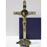 St. Benedict Stainless Table/Wall Crucifix (24cm)