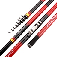 Telescopic Portable Rotary Rock Fishing 2.7M,3.6M,4.5M,5.4M,6.3M Fishing Rod Travel Sea Boat Fishing