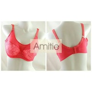 PUSH UP BRA AMITIE PNK LACE WITH WIRE SIZE 32B (B70) 34A (A75) 34C (C75)