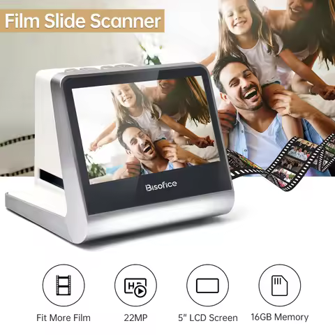 Film and Slide Scanner for 135 Film(36*24mm)/126KPK /110 Film/Super8/ Monochrome/Slide to Digital JP