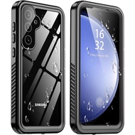 เคสโทรศัพท์สำหรับ Samsung Galaxy S23 FE กันน้ำมีหน้าจอในตัวและตัวปกป้องกล้องถ่ายรูปป้องกันเต็มรูปแบบ360 ° กันฝุ่นกันกระแทกป้องกันรอยขีดข่วนใต้น้ำเคสสำหรับ Samsung S23 FE S23อัลตร้า S23พลัส S22อัลตร้า s22บวกS21 FES21พิเศษNote 20 Ultra