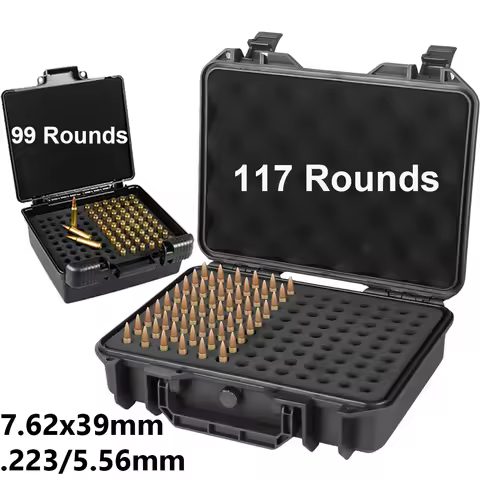 7.62x39 5.56mm 223 Ammo Box Bullet Case 117/99 Rounds Tactical Ammunition Holder Portable Rifle Cart